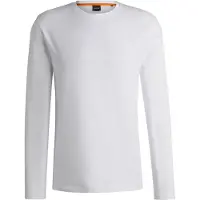 BOSS T-shirt à manches longues en coton avec écusson à logo