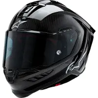 Alpinestars S-R10 Solid Casque Intégral Carbone/Blanc M unisex noir