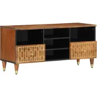 vidaXL Armoire TV 100x33x46 cm en bois massif de manguier