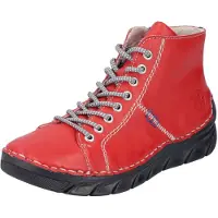 Rieker Bottines à lacets rouge
