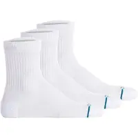Stance Unisexe, Chaussettes, Socken Casual Icon Quarter, Blanc, (Lot de 3, 35 - 37)