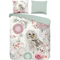 Hip Bettbezug "mandalas & owl" - Weiß - (240x200/220 cm) - Baumwolle 100% Flanell