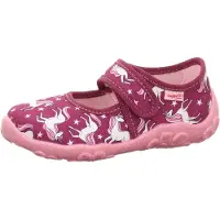 Superfit Pantoufle 'Bonny' rose / rouge cerise / blanc