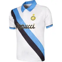 Copa Hommes, Maillot de football, Inter Milan 1993 - 94 extérieur maillot rétro FC Internazionale Milano 1993 - 94 chemise vintage (M), Blanc, M