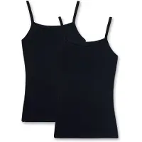 Sanetta Maillots de corps Fille Maillot de corps Paquet de 2 enfant - Noir - 10 / 11 ans