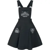 Hell Bunny Robe mi-longue de - Robe Salopette Samara - XS - 4XL - pour Femme - noir - Taille XXL
