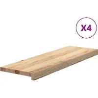 vidaXL Marches d'escalier 4 pcs non traité 80x30x2cm bois chêne massif