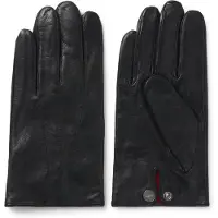 HUGO Gants en cuir avec doigts adaptés aux écrans tactiles