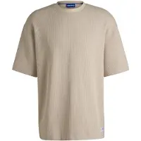HUGO T-Shirt 'Nuwaffle' beige