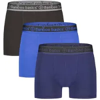 Bamboo Basics Boxers Bamboo Basics Men Liam Black Blue Navy (Lot de 3)-XL