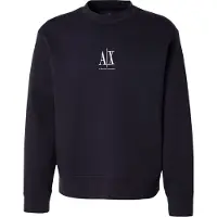 Armani Exchange Sweat-shirt bleu marine / blanc