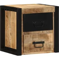 vidaXL Table de chevet 40x35x40 cm bois massif de manguier brut