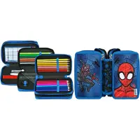 Undercover Spider-Man - Étui à crayons avec 3 compartiments - 30 pièces