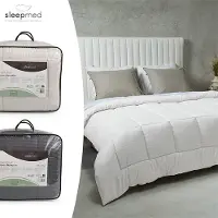 SleepMed Comfort couette rayée - 140 x 200 cm - Blanc