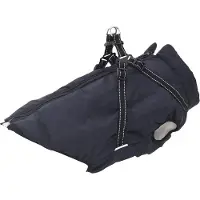 vidaXL Manteau pour chien Harnais Imperméable Réfléchissant Bleu marine L68