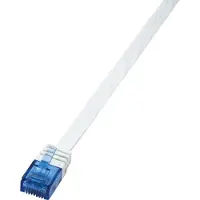 Logilink CAT 6A SlimLine Câble patch plat U/UTP blanc 7,5 m
