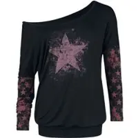 RED by EMP T-shirt manches longues de - Fast And Loose - S - XXL - pour Femme - noir - Taille L