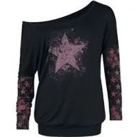 R.e.d. by emp T-shirt manches longues de - Fast And Loose - M - XXL - pour Femme - noir - Taille XXL