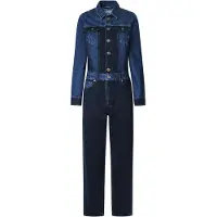 Pepe Jeans pour femme. PL230508 Overall Valerie blue (S), Bleu, Casuel, Coton, Manche longue, Durable