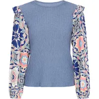 NAEMI Chemisier bleu / mélange de couleurs