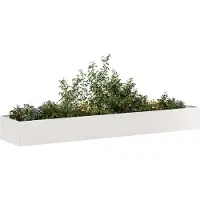 vidaXL Jardinière 360x80x40 cm acier inoxydable