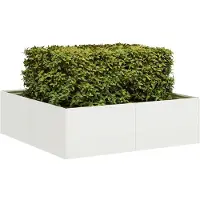 vidaXL Jardinière blanc 100x100x30 cm acier