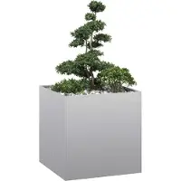 vidaXL Jardinière 80x80x80 cm acier galvanisé