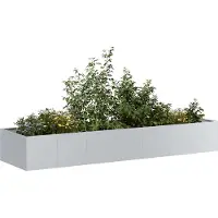 vidaXL Jardinière 280x80x40 cm acier galvanisé