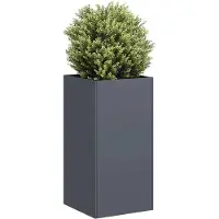vidaXL Jardinière anthracite 40x40x80 cm acier laminé à froid