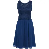 Vera Mont Robe de cocktail bleu foncé
