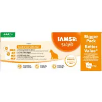 IAMS Delights Adult Land & Sea Collection pâtée à la viande & au poisson en sauce pour chat (72x85g)