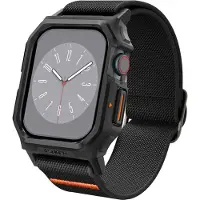 Spigen pour Apple Watch Series 11/10 46mm Band avec Étui, Lite Fit Pro Coque TPU Durable avec Sangle en Tissu Léger - Noir Mat