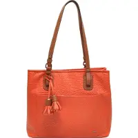 Berba Femmes, Sac, Medium Shopper Dames - Schoudertas - Leer - Chamonix - Oranje, Orange, Marron