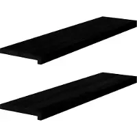 vidaXL Marches d'escalier 2 pcs marron foncé 100x25x2 cm chêne massif
