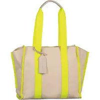 Tom Tailor DENIM Cabas 'Alani' nude / jaune fluo