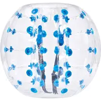 Vevor Bulle Gonflable de 1,2 m Pois Bleu pour Adolescents et Adultes Balle Pare Chocs à Bulles en PVC pour Hamster Humain 0,8 mm d'Épaisseur pour Jeux d'Équipe en Plein Air Jouets Pare-chocs Jardin