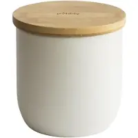 Pebbly Pot de Stockage Pebbly Rond Bois Café Beige 1,2L