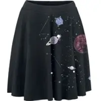 Outer Vision Jupe courte de - Planetarium - M - XXL - pour Femme - noir - Taille L