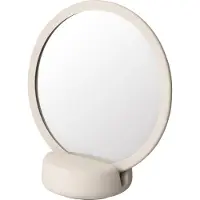 Blomus Miroir de courtoisie SONO, miroir de maquillage, miroir de salle de bains, céramique, silicone, Moonbeam, 69162