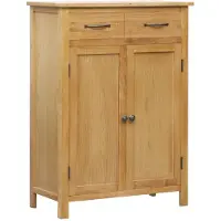 vidaXL Armoire à chaussures 76x37x105 cm Bois de chêne solide