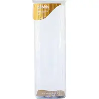 SmartaSaker Boite Hermétique Pebbly Square avec Couvercle en Verre 2200 ml Transparent