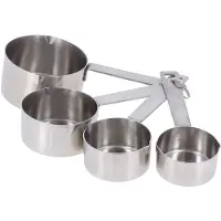 De Buyer LOT DE 4 MESURES INOX 60 80 125 250 ML-