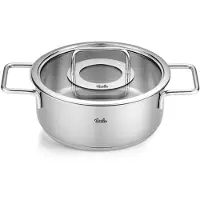 Fissler Casserole Pure Collection avec couvercle en verre 24 cm 3,9 L