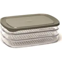 Amuse Boîte à charcuterie - boîte de conservation empilable grise 3 pièces 750 ml