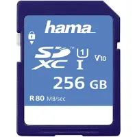 Hama 123997 Carte mémoire SecureDigital HC, classe 10, 256 GB