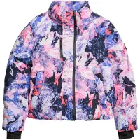 Superdry pour femme. WS110169A Veste de ski matelassée à coupe carrée lilas (S), Sport, Violet, Neige, Durable, Nylon recyclé