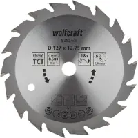 Wolfcraft 1 lame de scie circulaire HM, 18 dents ø127mm