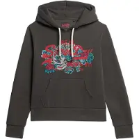 Superdry Femme Sweat à Capuche Vintage Logo Tokyo Noir Taille: 36