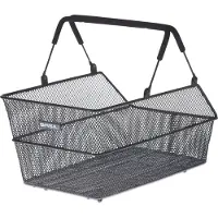 Basil 11227 Cento Panier arrière Multi-System 46x31x21cm, mailles serrées, amovible, noir