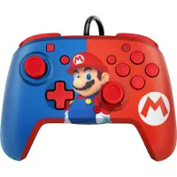 PDP REMATCH: Power Pose Mario Bleu, Rouge USB Manette de jeu Analogique/Numérique Nintendo Switch, Nintendo Switch OLED